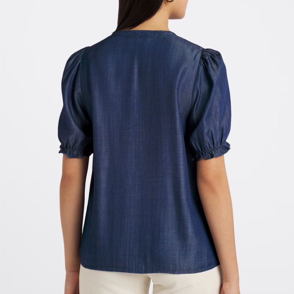 Daniel Rainn Yvette Smocked Button Down Blouse - Picture 2 of 7